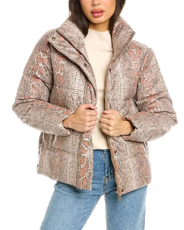 Unreal Fur Puffer Jacket One-Shoulder Jacket Off-the-Shoulder Jacket Asymmetrical Jacket