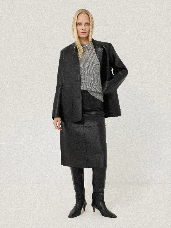 Bonded Leather Jacket | Black Chenille Fabric Brocade Fabric Lace Fabric