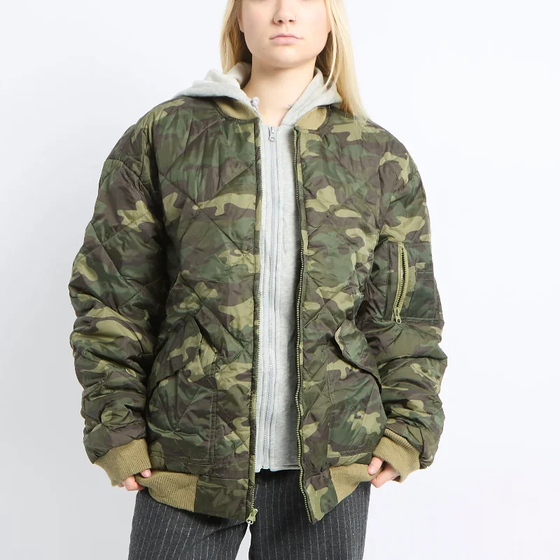Camo Hooded Bomber Jacket - UK 14 Herringbone Jacket Houndstooth Jacket Plaid Jacket Camo Hooded Bomber Jacket - UK 14 Herringbone Jacket Houndstooth Jacket Plaid Jacket