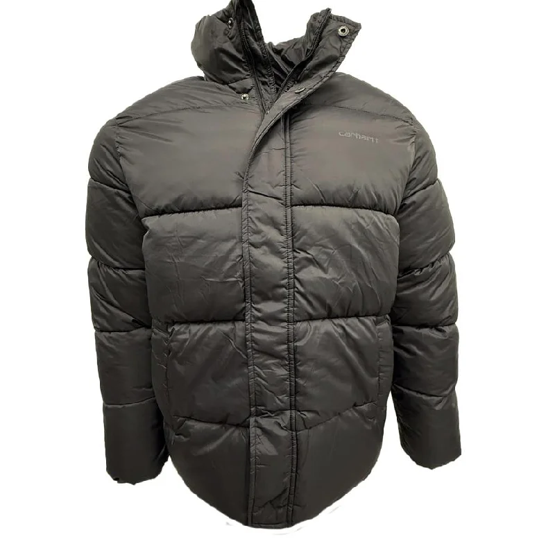 Carhartt WIP Mens Doville Water Repellent Puffer Jacket Black Wool Jacket Cashmere Jacket Tweed Jacket