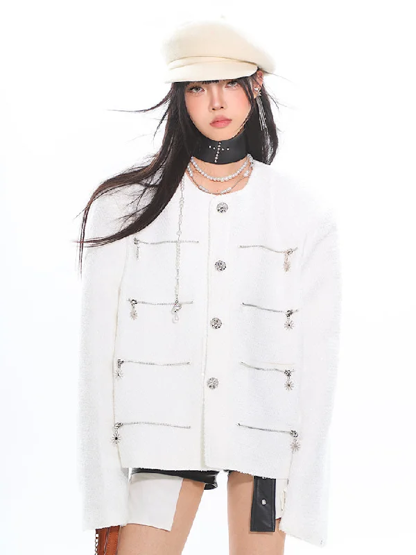 Crystal Military Jacket Rayon Jacket Velvet Jacket Corduroy Jacket