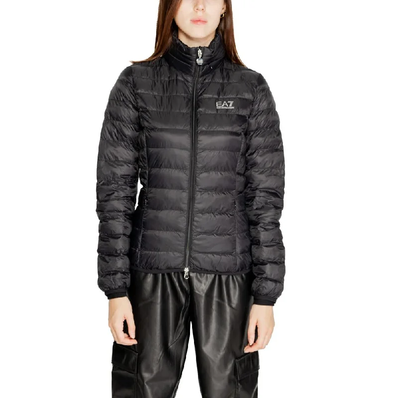 EA7 Emporio Armani Black Polyamide Jackets & Coat Satin Fabric Silk Fabric Chiffon Fabric EA7 Emporio Armani Black Polyamide Jackets & Coat Satin Fabric Silk Fabric Chiffon Fabric