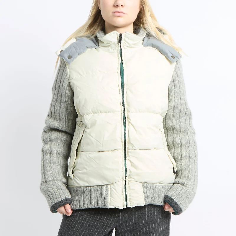 Energie-Puffer-Knit-Blend-Jacket - UK 16 Quilted Jacket Puffer Jacket Insulated Jacket
