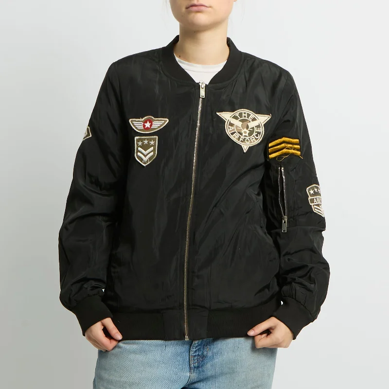 Flight Style Bomber Jacket - UK 12 Corduroy Jacket Velvet Jacket Brocade Jacket