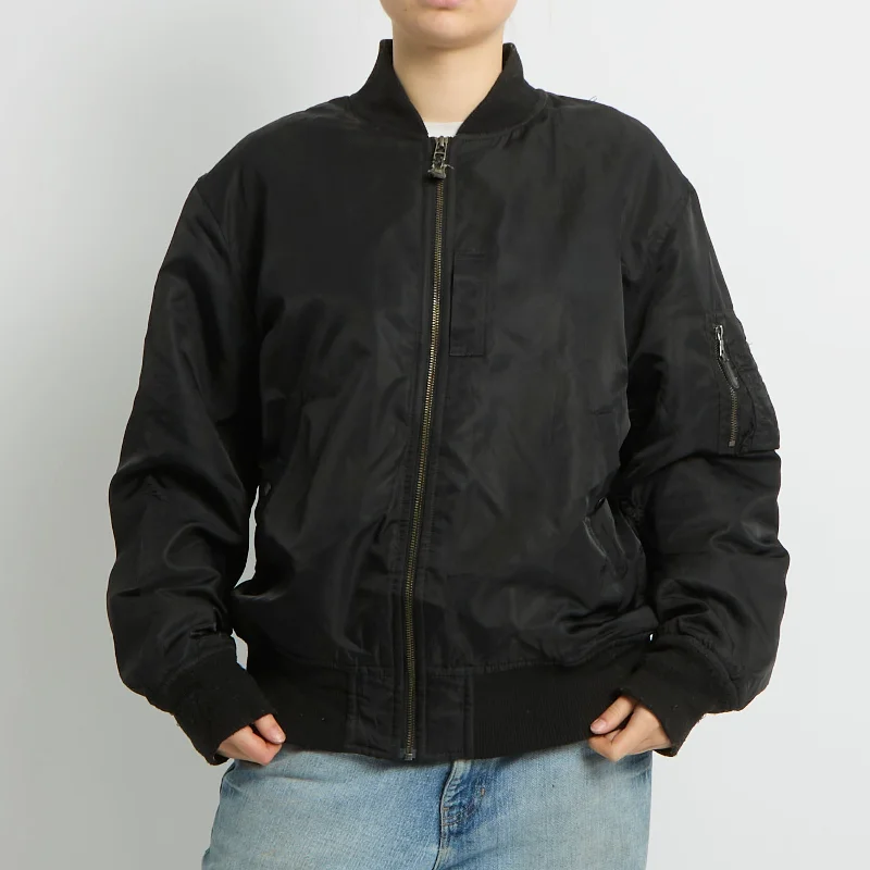 Flight Style Bomber Jacket - UK 14 Wool Jacket Cashmere Jacket Tweed Jacket