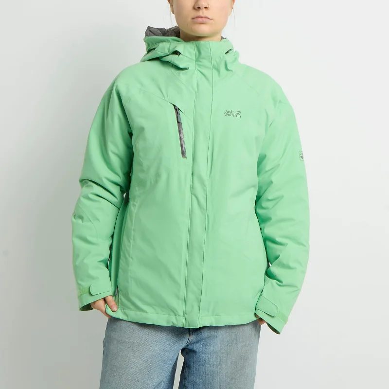 Jack Wolfskin Hooded Jacket - UK 10 Quilted Jacket Puffer Jacket Insulated Jacket