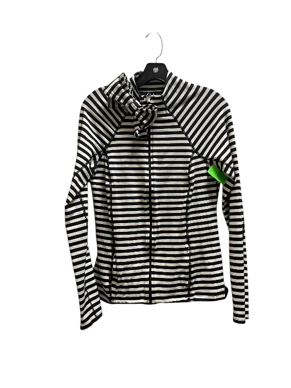 Jacket Designer By Kate Spade In Striped Pattern, Size: M Appliqued Jacket Beaded Jacket Sequined Jacket