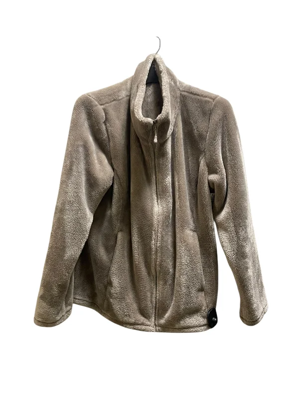 Jacket Fleece By 32 Degrees In Tan, Size: L Cotton Fabric Linen Fabric Terry Fabric