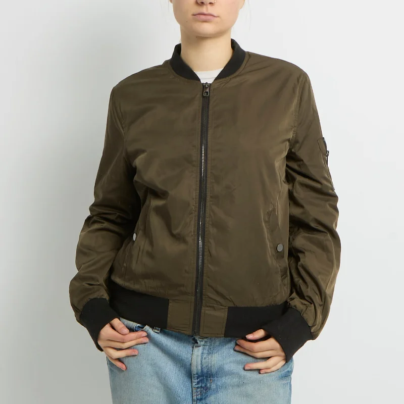 Lightweight Bomber Jacket - UK 10 Denim Jacket Leather Jacket Suede Jacket