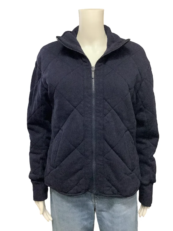Lululemon Reversable Quilted Jacket Size: 10 Boat Neck Shawl Collar Notched Collar
