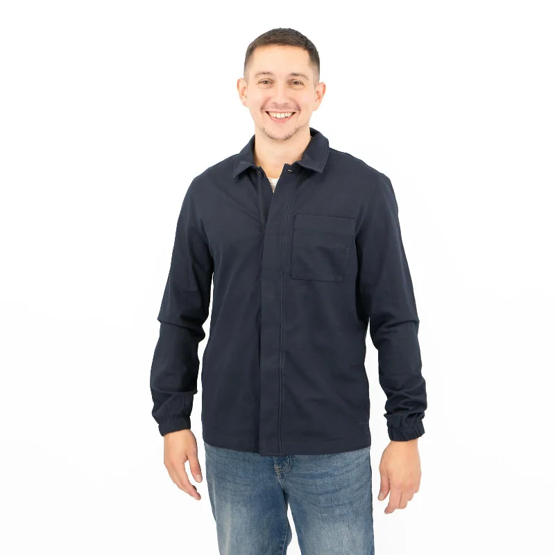 M&S Autograph Mens Cotton Rich Utility Jacket Overshirt Blue Rayon Jacket Velvet Jacket Corduroy Jacket
