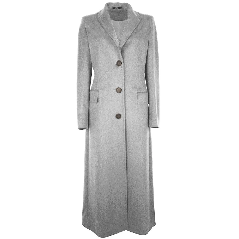 Made in Italy Gray Wool Vergine Jackets & Coat Herringbone Jacket Checkered Jacket Solid Jacket