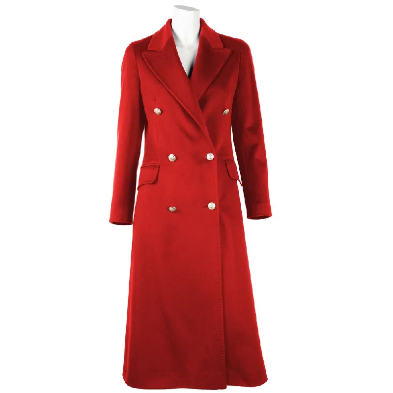 Made in Italy Red Wool Vergine Jackets & Coat Wool Jacket Cashmere Jacket Tweed Jacket