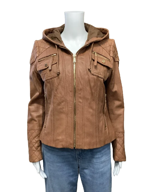 Michael Kors Leather Biker Jacket Size: M Mesh Jacket Canvas Jacket Denim Jacket