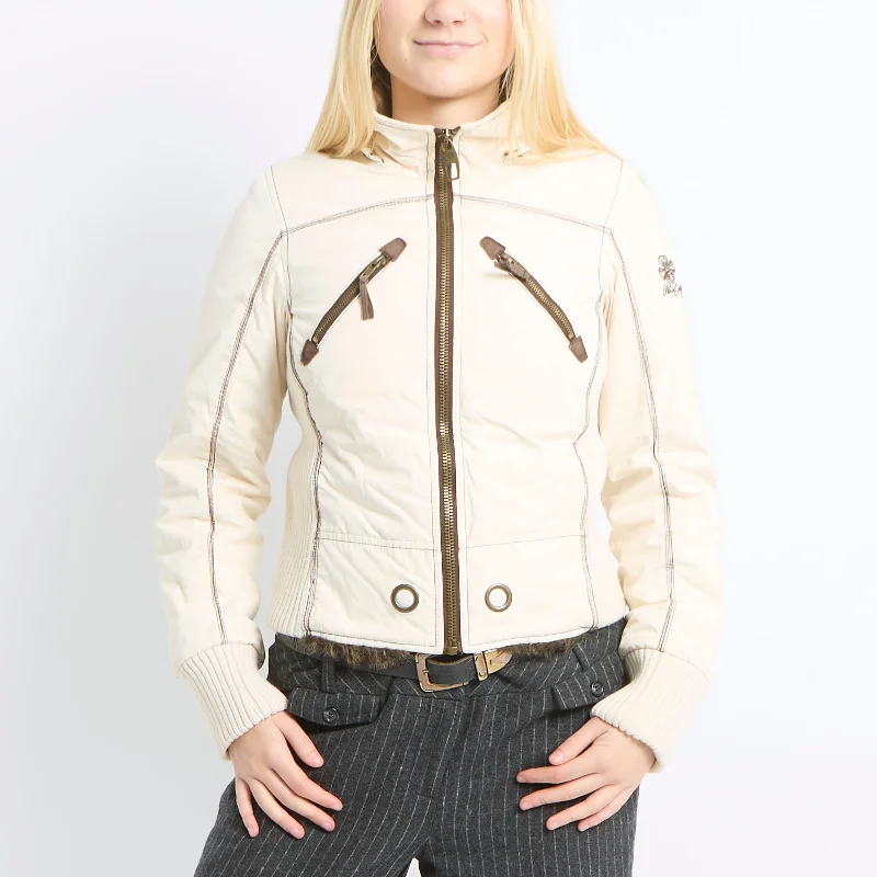 Miss Sixty Bomber Jacket - UK 8 Lace Jacket Ribbed Jacket Sequined Jacket