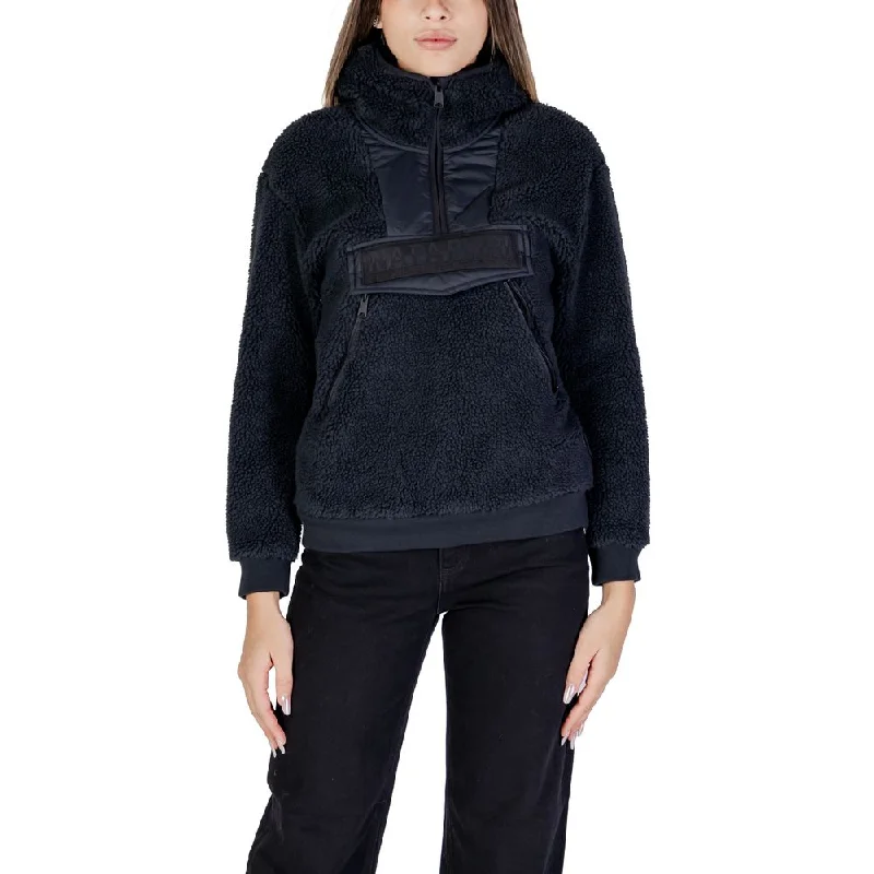 Napapijri Black Polyester Jackets & Coat Jersey Jacket Tulle Jacket Batik Jacket