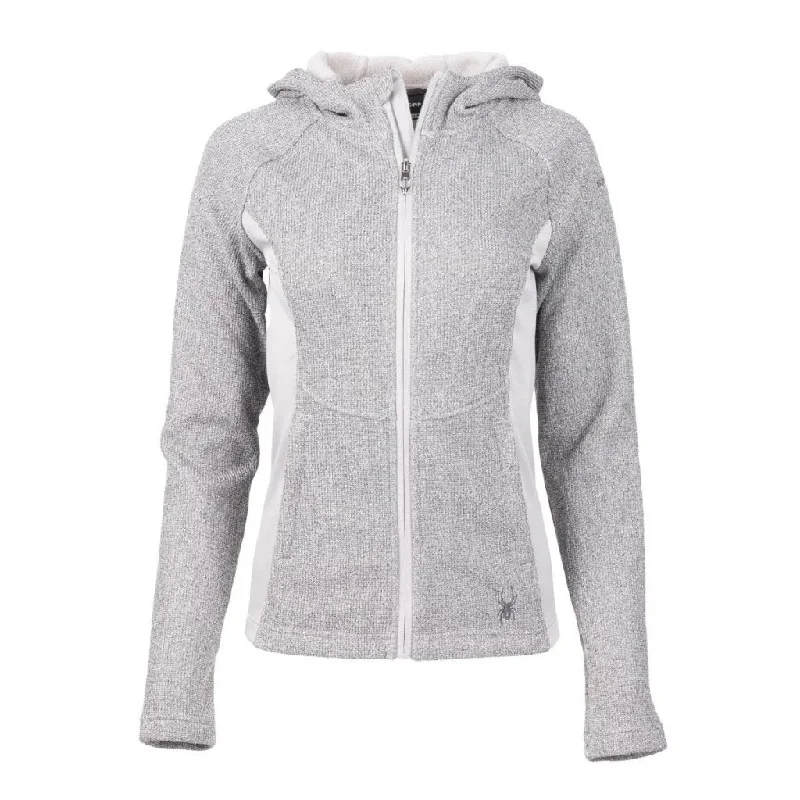 New Women's Spyder Full-Zip Jacket in Heather Gray MSP$129 Snapped Jacket Toggled Jacket Drawstring Jacket