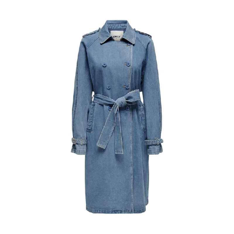 Only Blue Cotton Jackets & Coat Collared Jacket Crew Neck Jacket Turtle Neck Jacket