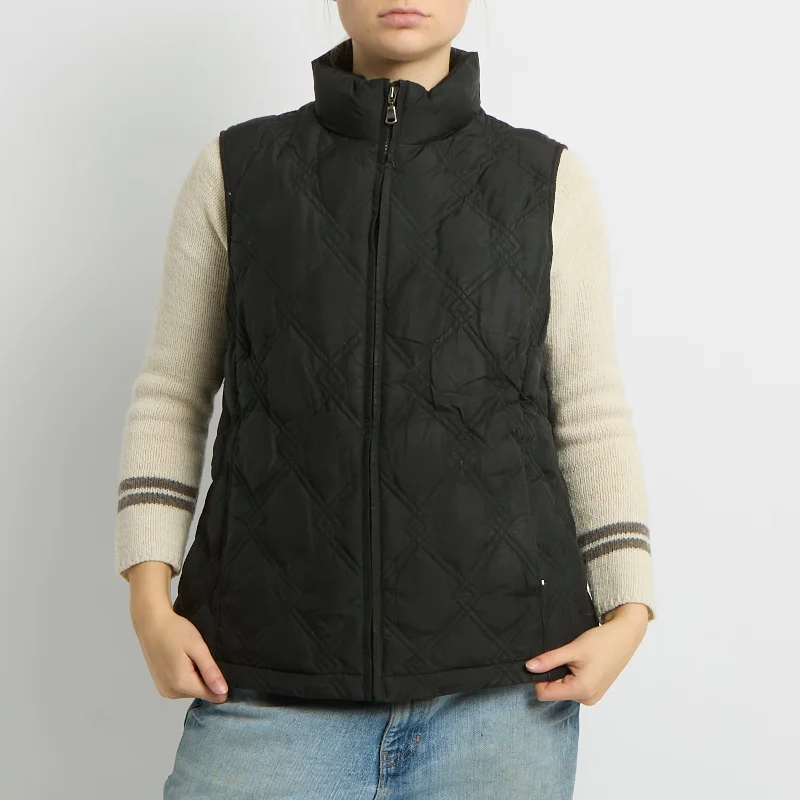 Quilted Gilet Jacket - UK 10 Welt Pockets Slit Pockets Flap Pockets