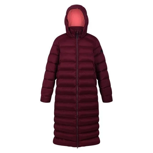 Regatta Womens/Ladies Elender Baffled Hooded Jacket Denim Fabric Leather Fabric Suede Fabric