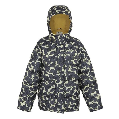 Regatta Womens/Ladies Orla Kiely Birdy Quilted Oversized Jacket Notch Collar Jacket Peter Pan Collar Jacket Cowl Neck Jacket