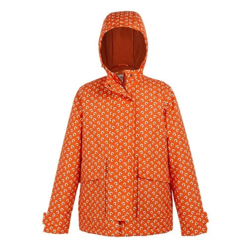 Regatta Womens/Ladies Orla Kiely Clover Mid Length Waterproof Jacket Stand-Up Collar Roll-Neck Collar Turtle Neck