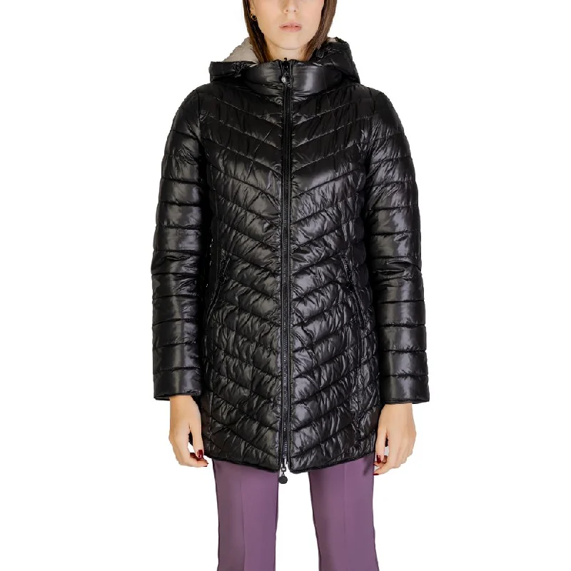 Sandro Ferrone Black Polyester Jackets & Coat Appliqued Jacket Beaded Jacket Sequined Jacket