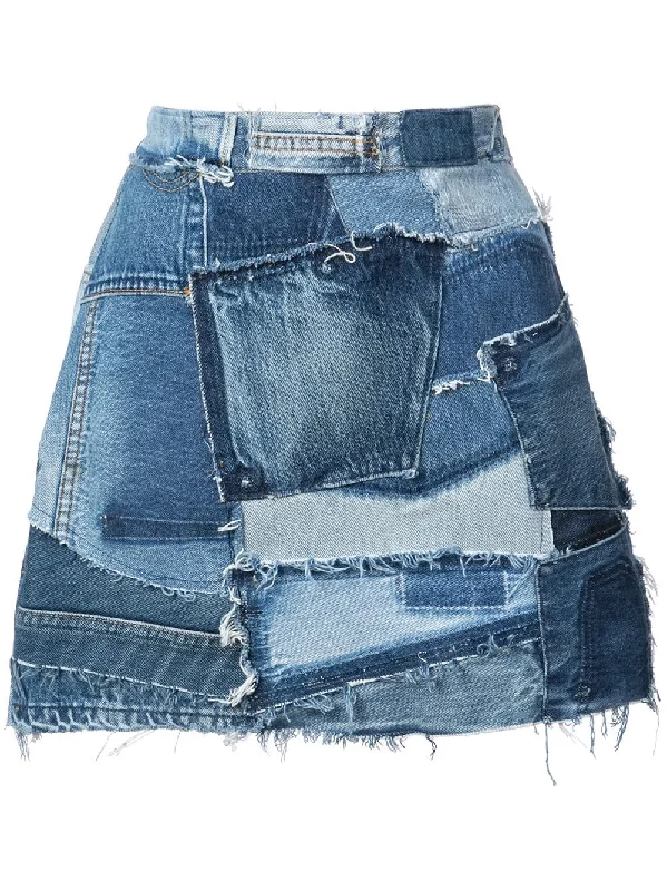 patch detail skirt velvet skirt luxury
