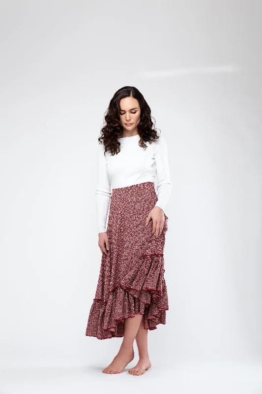 Asymmetrical Skirt - Geo midi skirt versatile