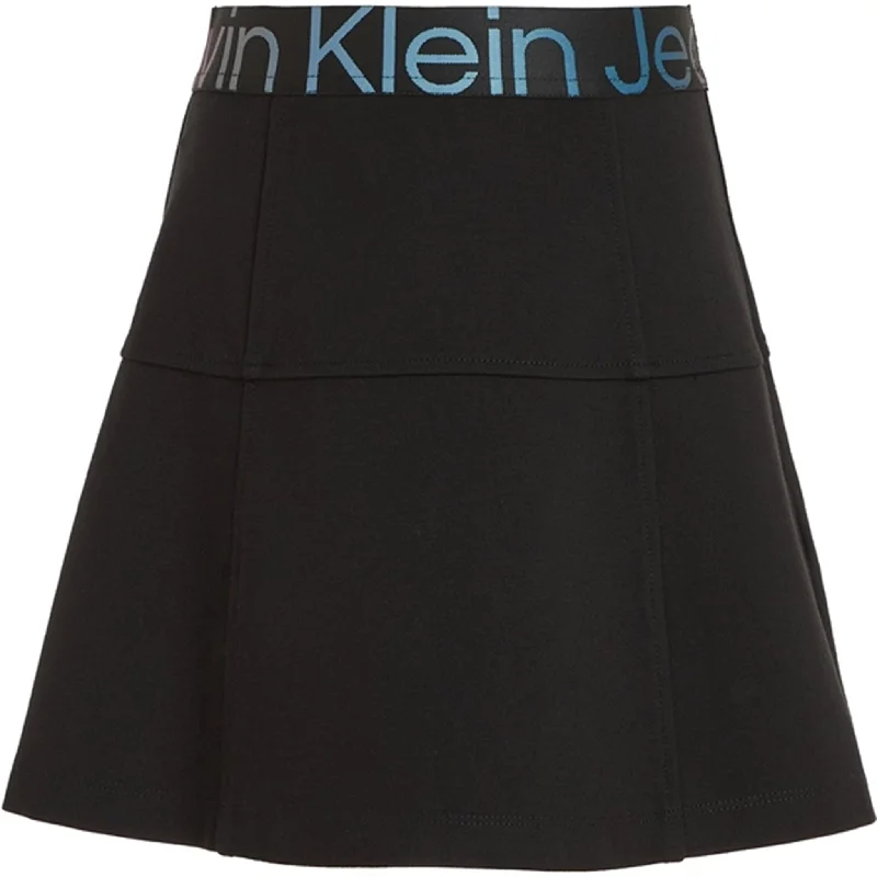 Calvin Klein Punto Tape Skirt Ck Black slim fit skirt