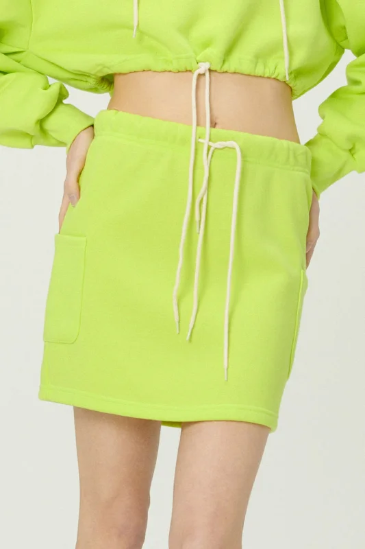 Erica Mini Track Skirt lace skirt intricate