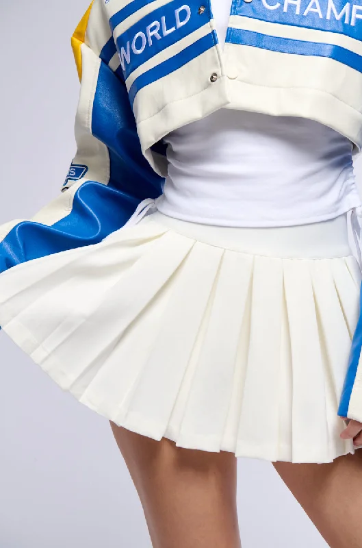 HAVEN RHINESTONE BELT PLEATED MINI SKIRT summer skirt style