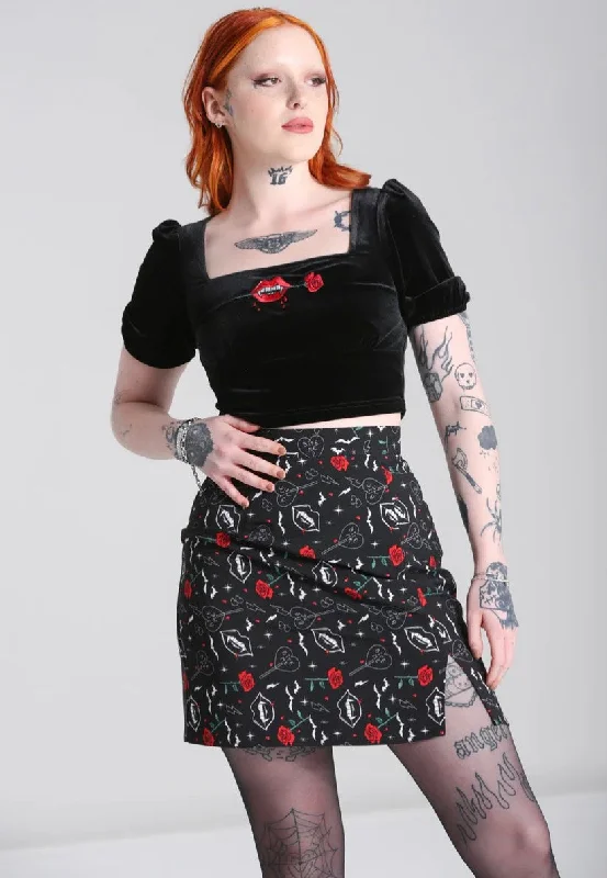 Hellbunny - Lilith Black - Skirt lightweight skirt design