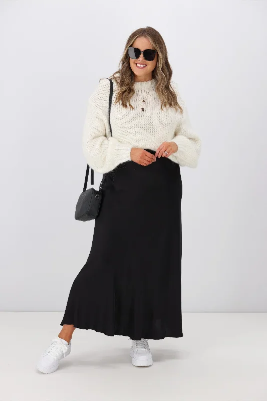 Jane James Margot Skirt Black chiffon skirt airy