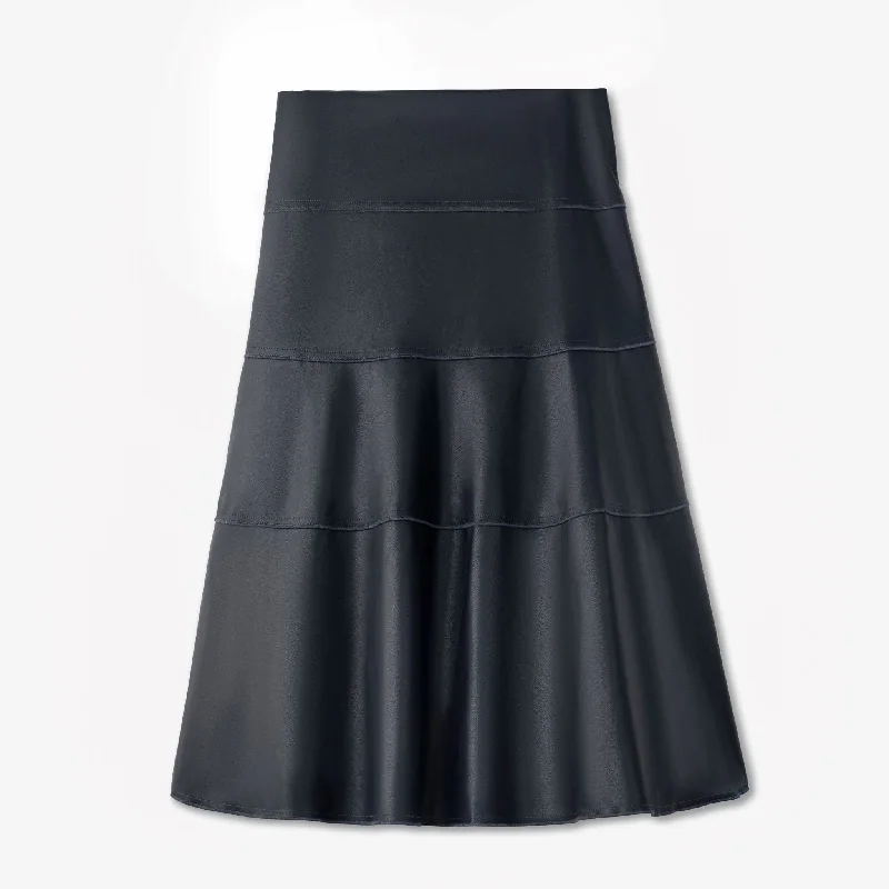 Leather Short Skirt- Navy floral skirt print