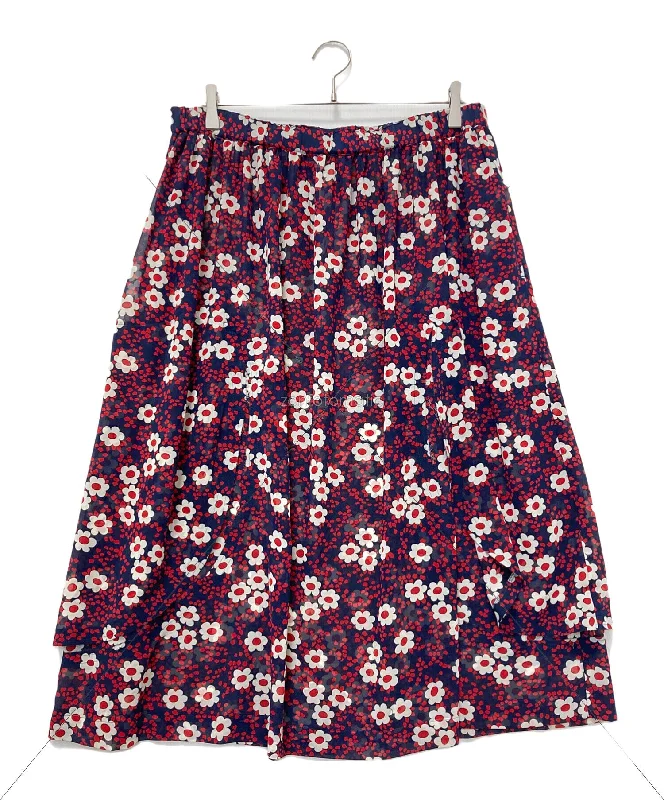 [Pre-owned] COMME des GARCONS Flower Flared Skirt / COMME des GARCONS RI-S020 linen skirt airy