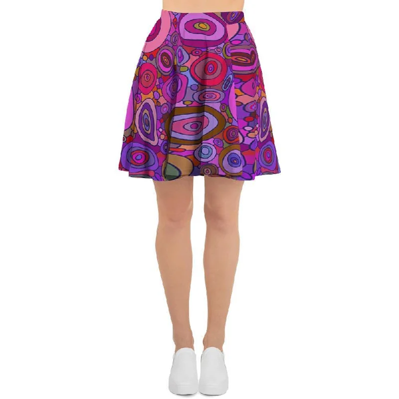 Purple Trippy Hippie Women's Skirt chiffon skirt floaty