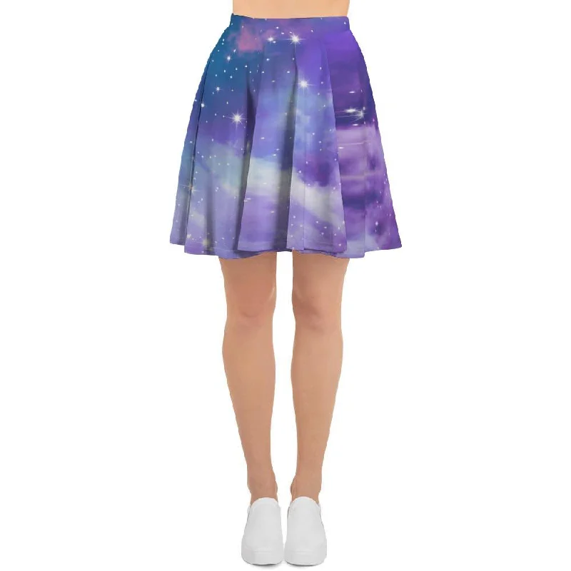 Purple Universe Galaxy Women's Skirt leather skirt modern