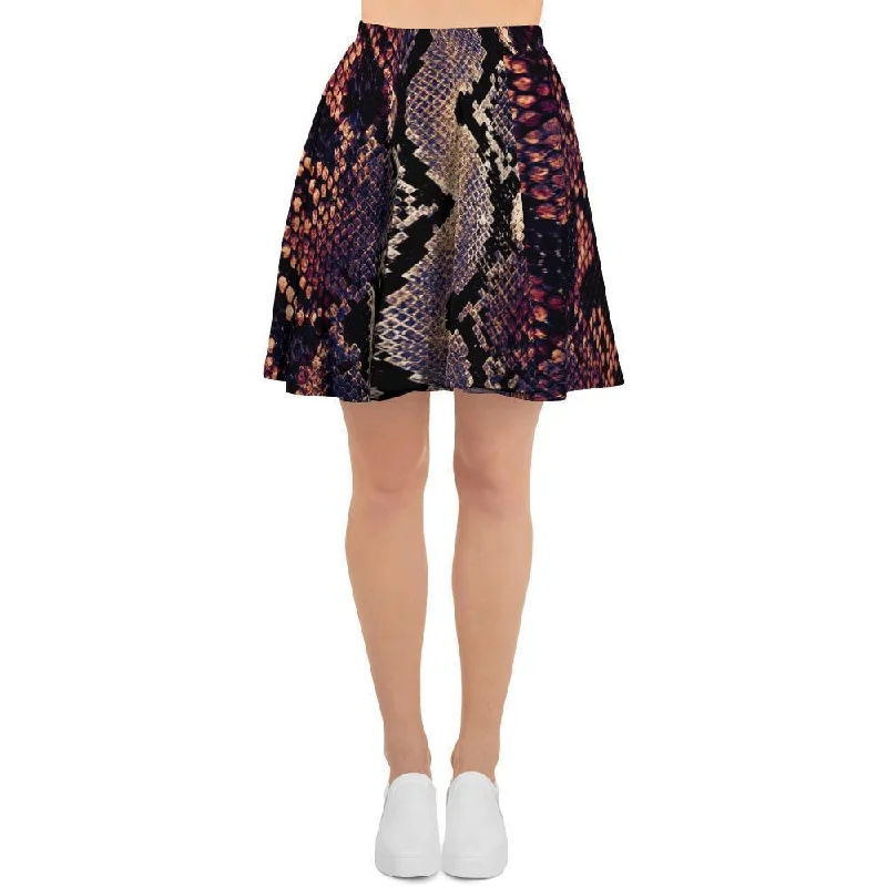 Python Snakeskin Print Women's Skirt cashmere skirt soft