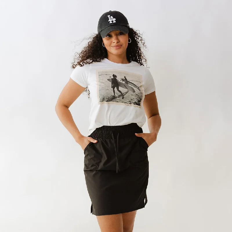 The Away Skirt, Black cashmere skirt rich