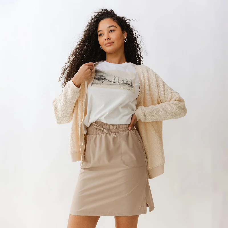 The Away Skirt, Cobblestone corduroy skirt durable