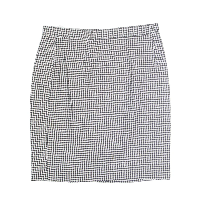 VINCENT BASTIEN Short Mini Skirt White 90s Houndstooth Womens M lightweight skirt design