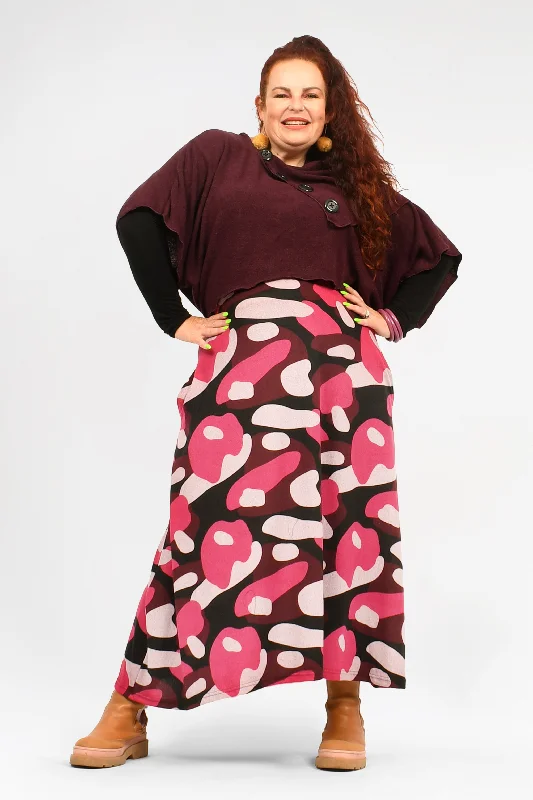 Ramona A-Line Skirt Print wool skirt warm