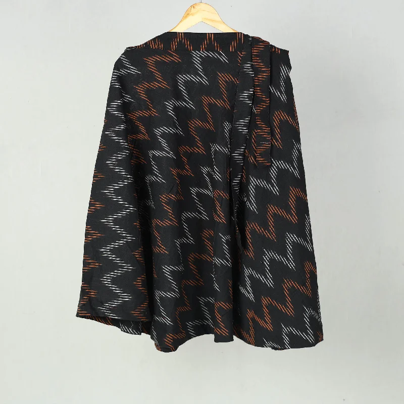 Black - Wrap Around Cotton Pochampally Ikat Skirt 12 cashmere skirt plush